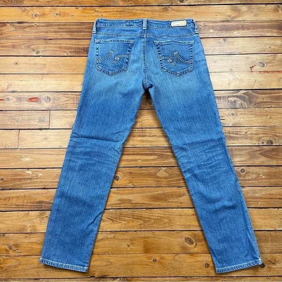 AG Adriano Goldschmied Stilt crop cigarette jeans ripped faded blue denim 27 - Picture 4 of 14